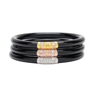 Budhagirl Three Kings Bangles - Black